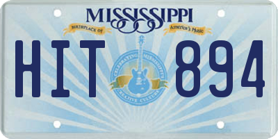 MS license plate HIT894