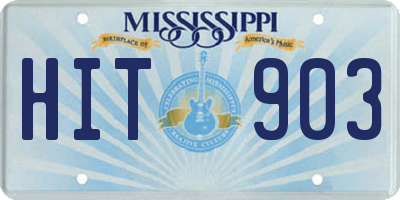 MS license plate HIT903