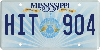 MS license plate HIT904