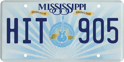 MS license plate HIT905