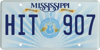 MS license plate HIT907