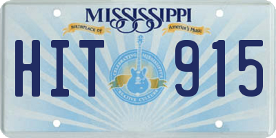 MS license plate HIT915