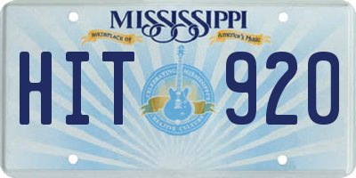 MS license plate HIT920
