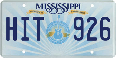 MS license plate HIT926