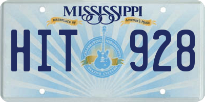 MS license plate HIT928