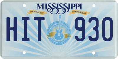MS license plate HIT930
