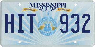 MS license plate HIT932