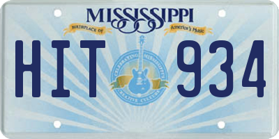 MS license plate HIT934