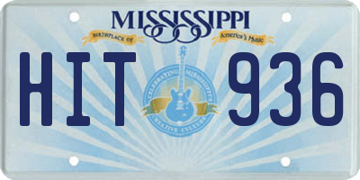 MS license plate HIT936