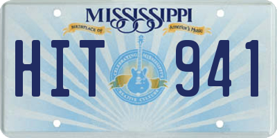 MS license plate HIT941