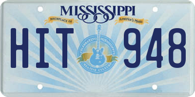 MS license plate HIT948