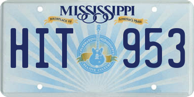 MS license plate HIT953