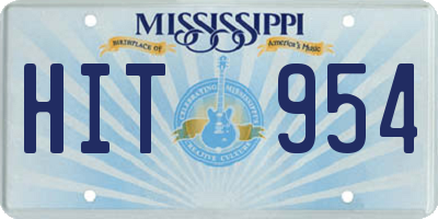 MS license plate HIT954