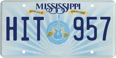 MS license plate HIT957