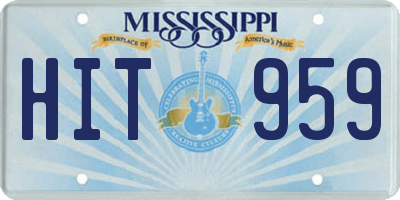 MS license plate HIT959