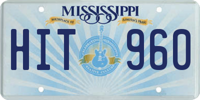 MS license plate HIT960