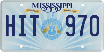 MS license plate HIT970