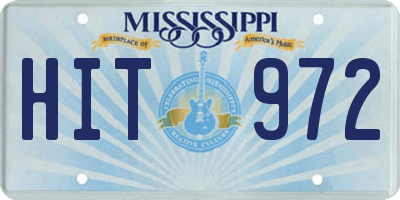 MS license plate HIT972
