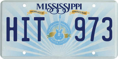 MS license plate HIT973