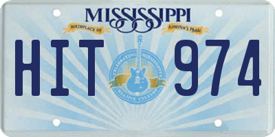 MS license plate HIT974