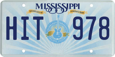 MS license plate HIT978