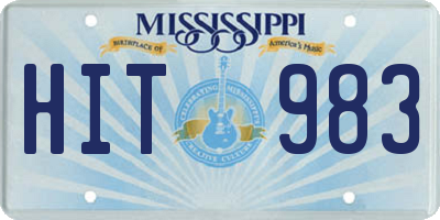 MS license plate HIT983
