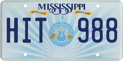 MS license plate HIT988