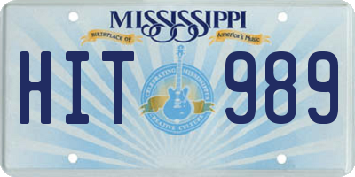 MS license plate HIT989