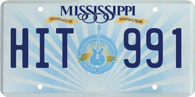 MS license plate HIT991