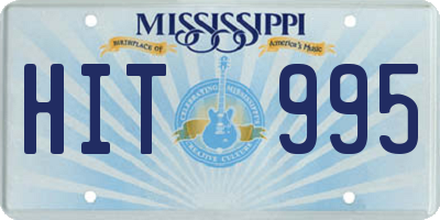 MS license plate HIT995
