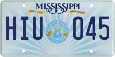 MS license plate HIU045