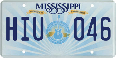 MS license plate HIU046