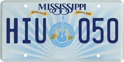 MS license plate HIU050