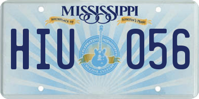 MS license plate HIU056