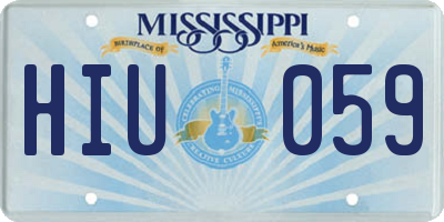 MS license plate HIU059