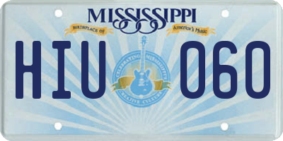 MS license plate HIU060
