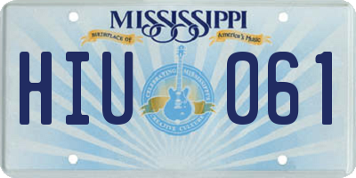 MS license plate HIU061