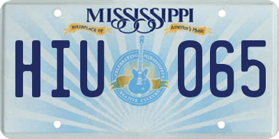MS license plate HIU065