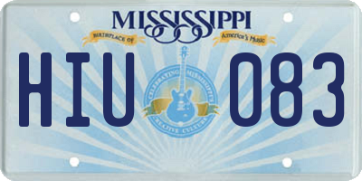 MS license plate HIU083