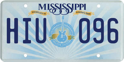 MS license plate HIU096