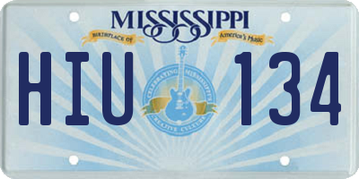 MS license plate HIU134