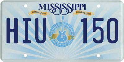 MS license plate HIU150