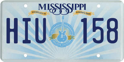 MS license plate HIU158