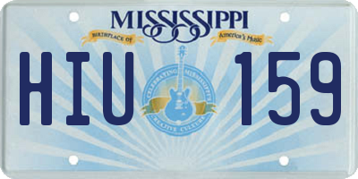 MS license plate HIU159