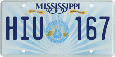 MS license plate HIU167