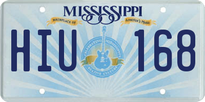 MS license plate HIU168