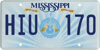 MS license plate HIU170