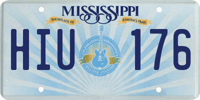MS license plate HIU176
