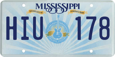 MS license plate HIU178
