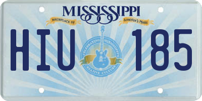 MS license plate HIU185